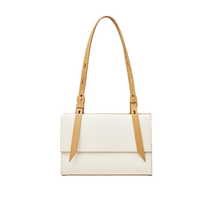 Genuine Leather Grain Shoulder Bag – Senior Sense of Fashion Tote & Niche Design Women’s Handbag