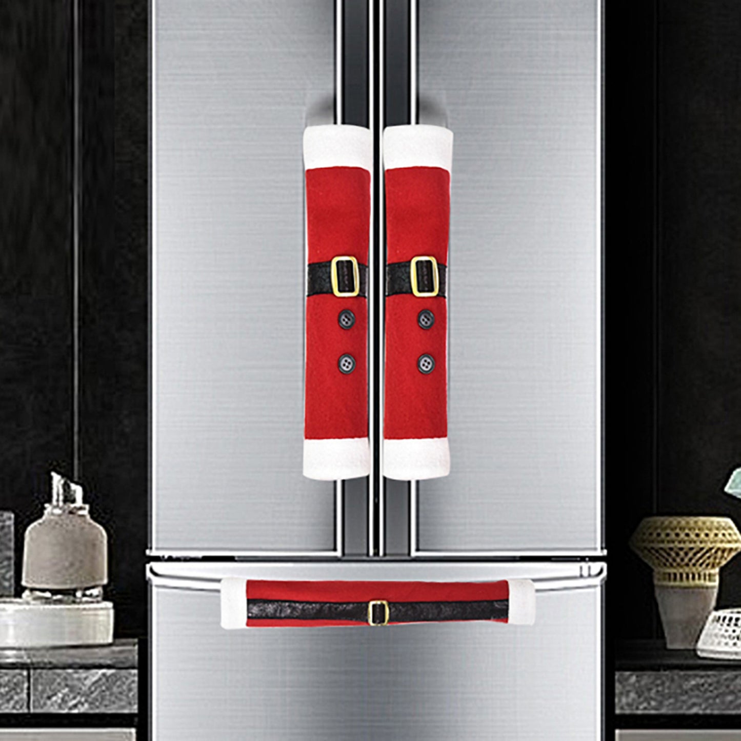 Christmas Fleece Gloves – Home Decorations for Refrigerator, Door Handles & Microwave