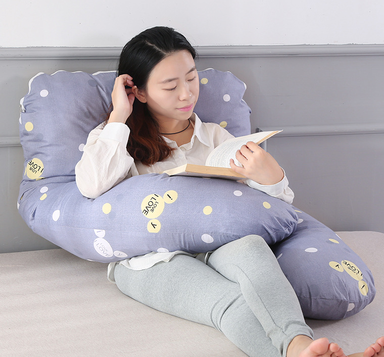 Multifunctional U-Shaped Waist Support Side Sleeping Pillow for Pregnant Women – Pure Cotton Nursing Pillow