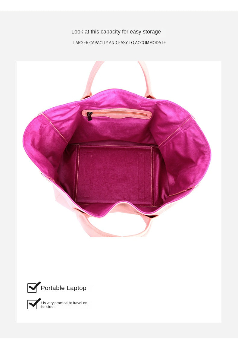 Luxury Leather Women's Bags – High-Quality Oversized Handbags & Large Capacity Shoulder Shopping Bags