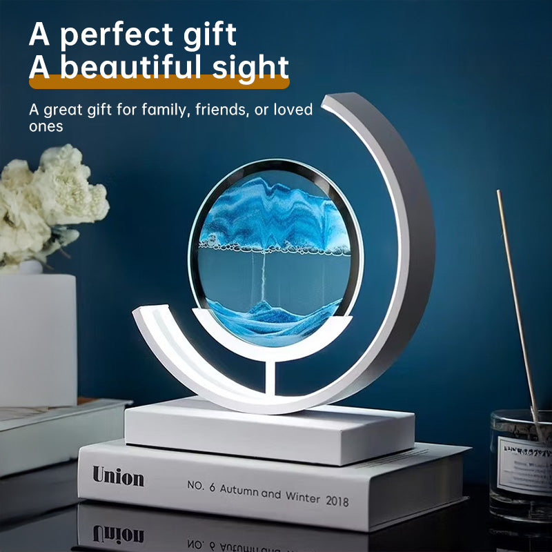 LED Flowing Sand Painting Lamp – Night Light for Home & Unique Gift Idea