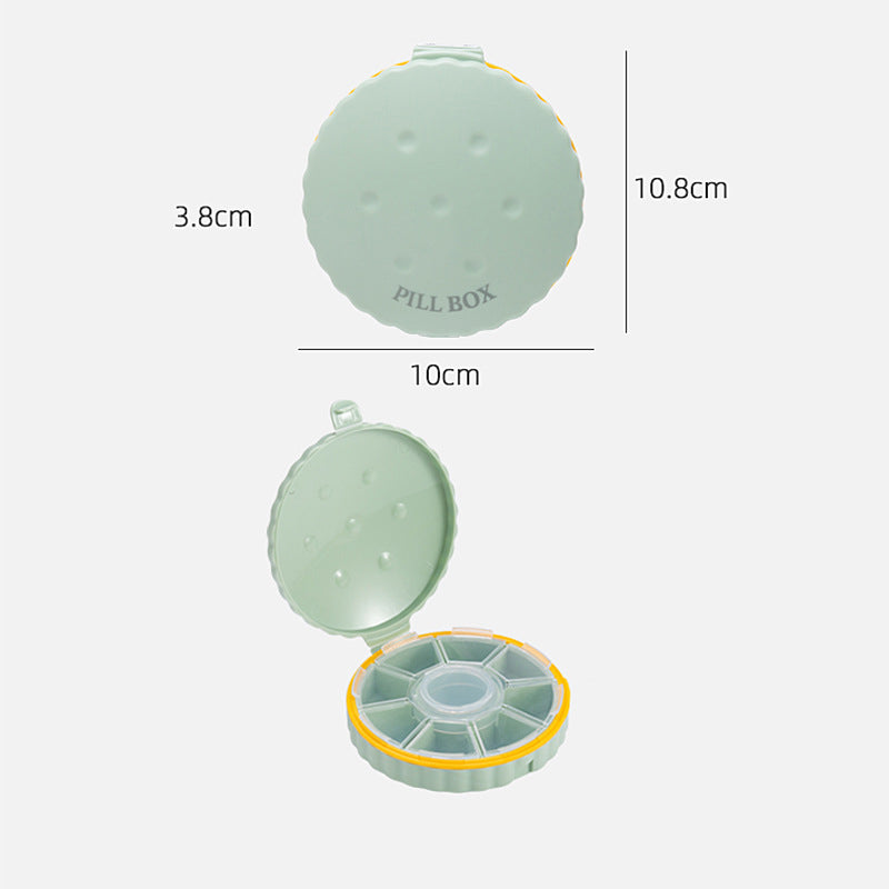 Portable Medicine Box Mini Trumpet – 7 Days Pack Storage Sealed Large Capacity Pill Organizer for Elderly