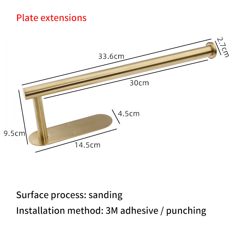 Square Circular Black Perforated Stainless Steel Kitchen Tissue Holder – Cabinet & Roll Organizer