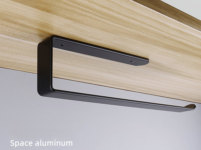 Square Circular Black Perforated Stainless Steel Kitchen Tissue Holder – Cabinet & Roll Organizer