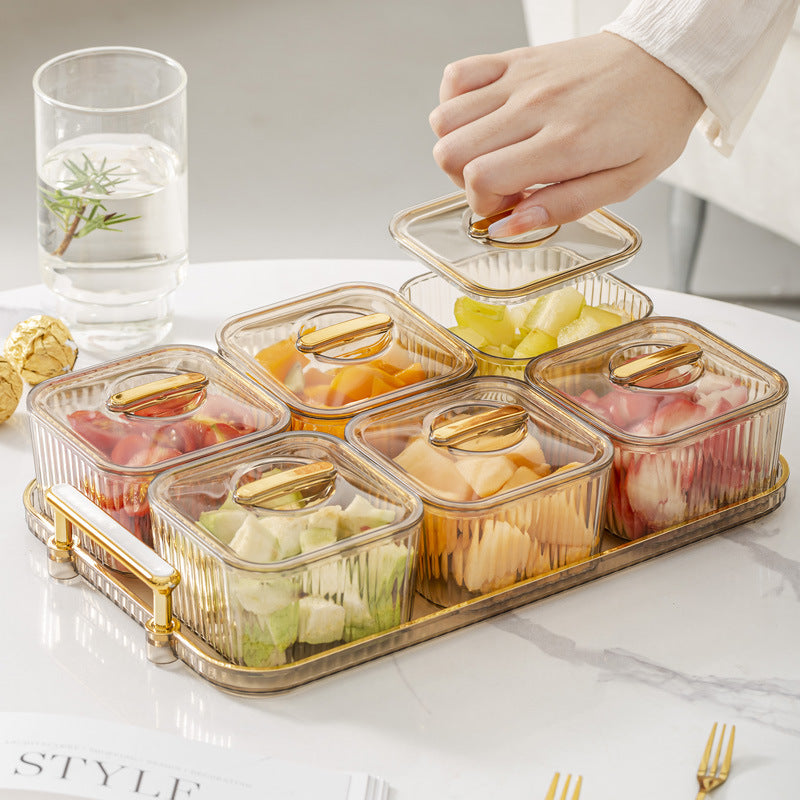 Transparent Fruit Tray – Candy Tray & Nut Dried Fruit Storage Box for Kitchen Organization