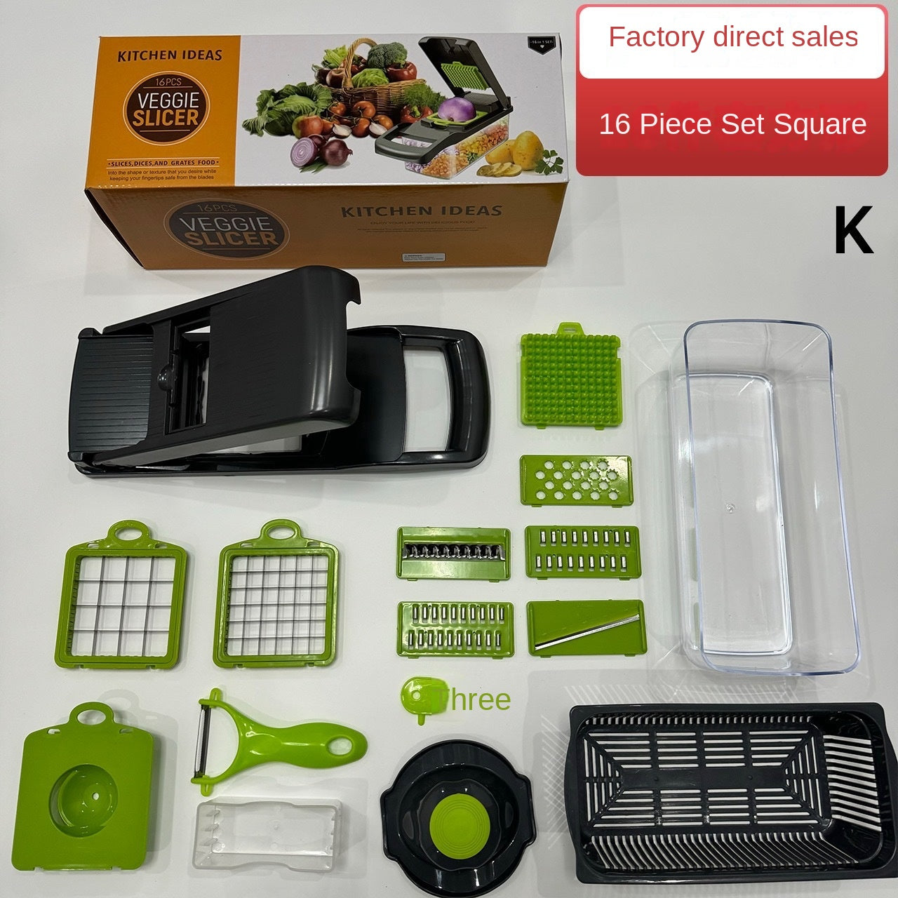 Multifunctional Vegetable Chopper – Kitchen Dicer, Grater, and Shredder Set