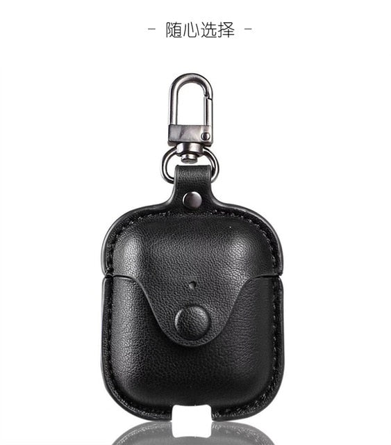 Headphone Case for AirPods – Luxury Genuine Leather Cover for Apple AirPods 2