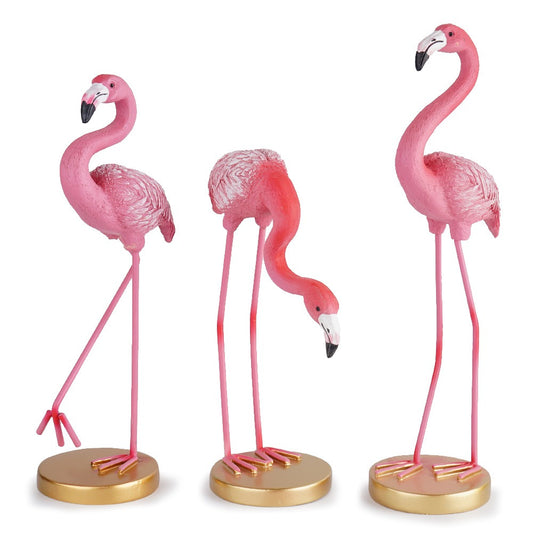 Minimalist Flamingo Resin Home Decor – Modern Light Luxury Ornament for Living Room & Office