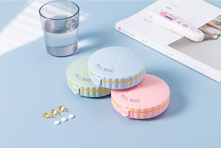 Portable Medicine Box Mini Trumpet – 7 Days Pack Storage Sealed Large Capacity Pill Organizer for Elderly