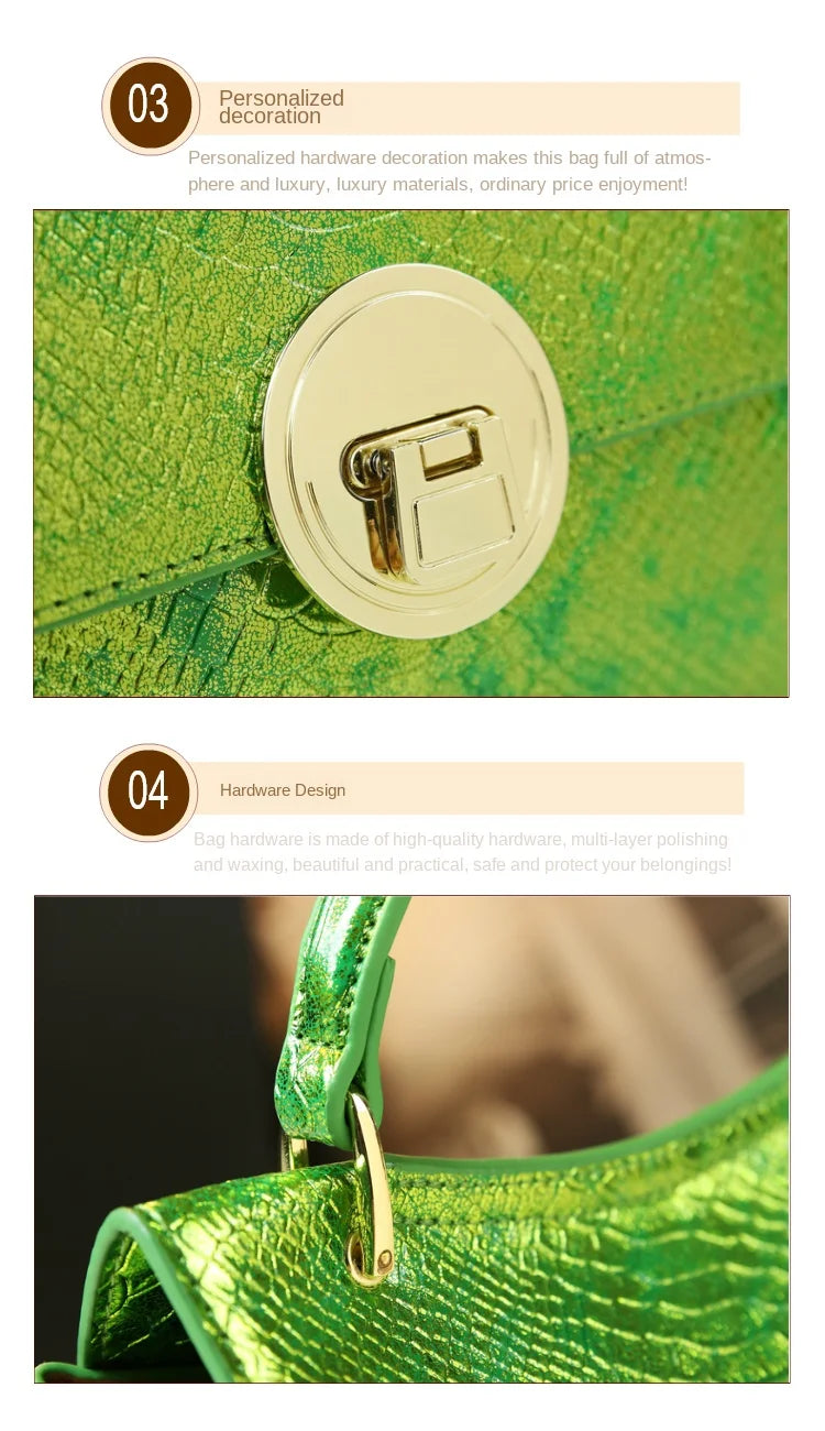 Luxury Fashion Women’s Bag – Small Laser-Cut Genuine Leather Handbag, Shoulder & Crossbody Mom Bag