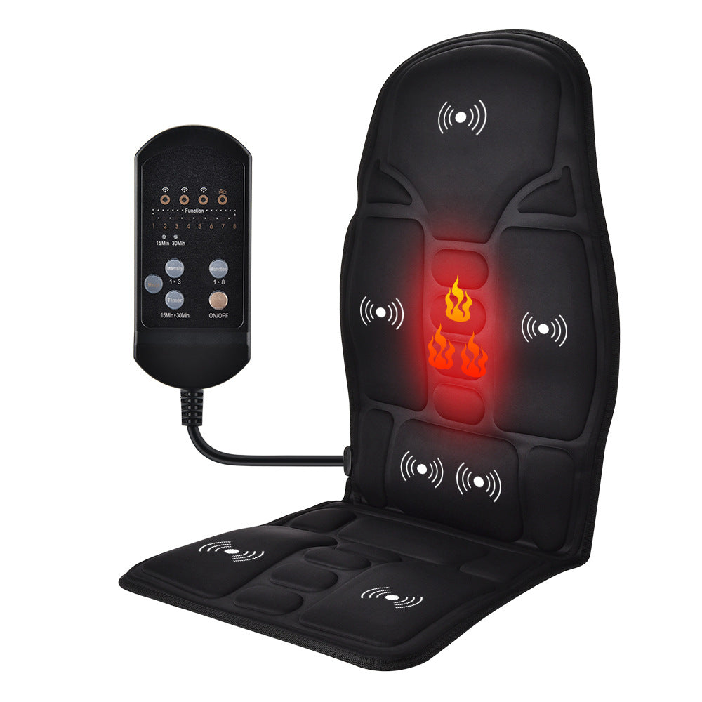 HISOME Car & Home Heating Massage Cushion – Dual-Use Seat Warmer Plug-In Cushion