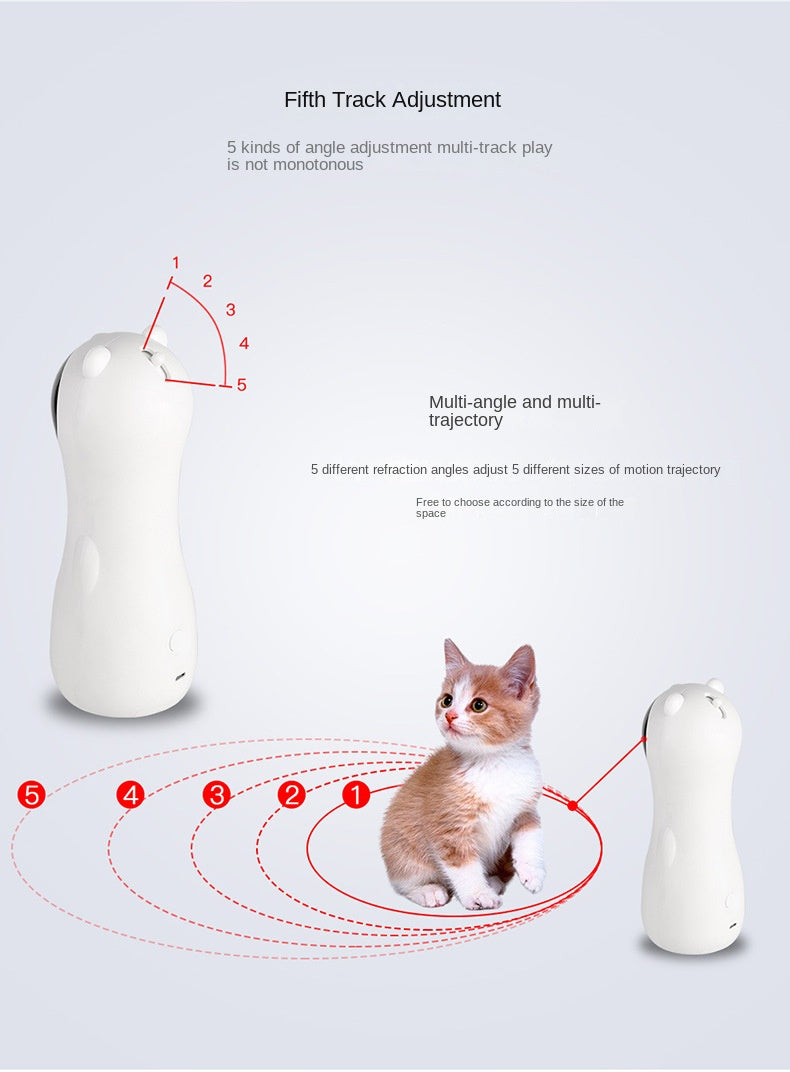 Automatic Cat Laser Toy – Dual Power LED Laser Wand Pet Toy with Timer