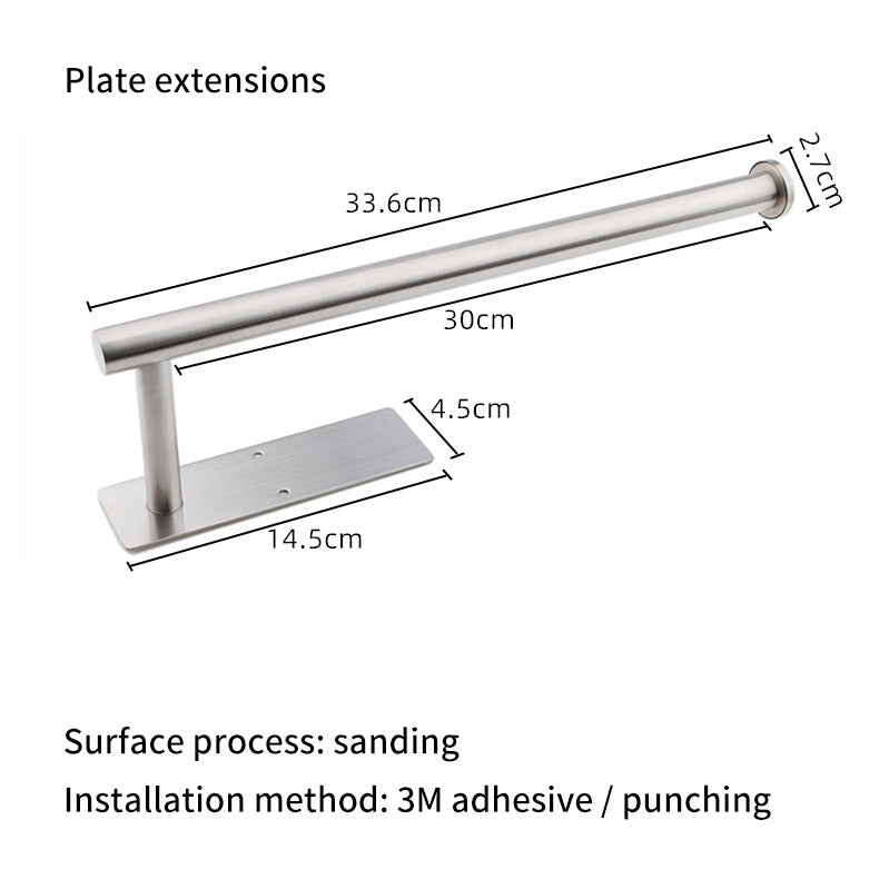 Square Circular Black Perforated Stainless Steel Kitchen Tissue Holder – Cabinet & Roll Organizer