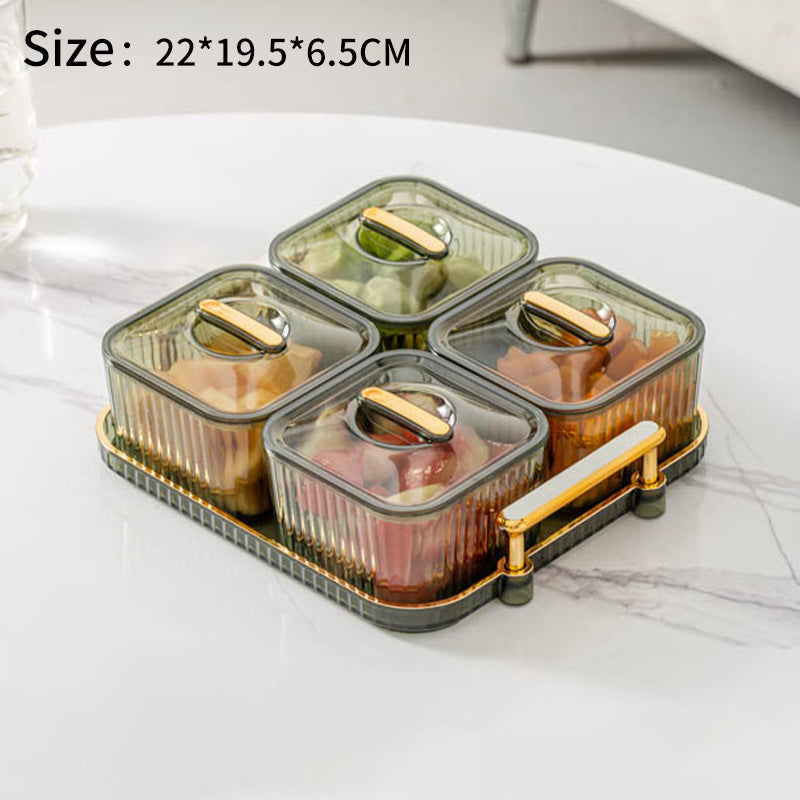 Transparent Fruit Tray – Candy Tray & Nut Dried Fruit Storage Box for Kitchen Organization