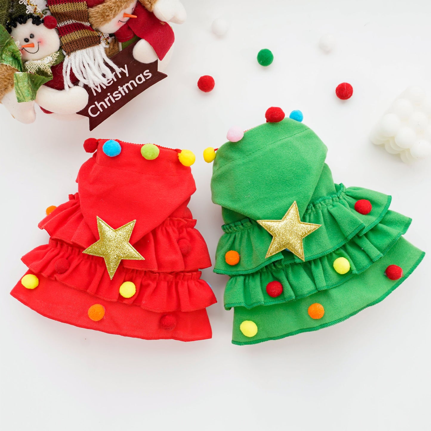Christmas Cloak Pet Dog Transformation Outfit – Holiday Costume for Dogs