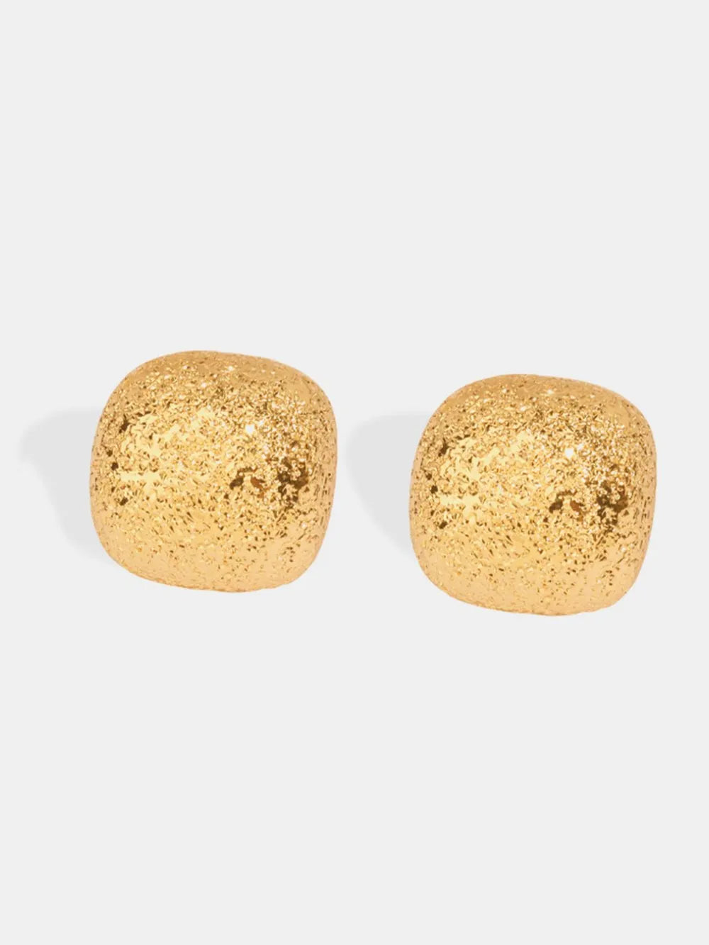 Gold-Plated Geometric Stud Earrings – Minimalist Luxury Jewelry for Women