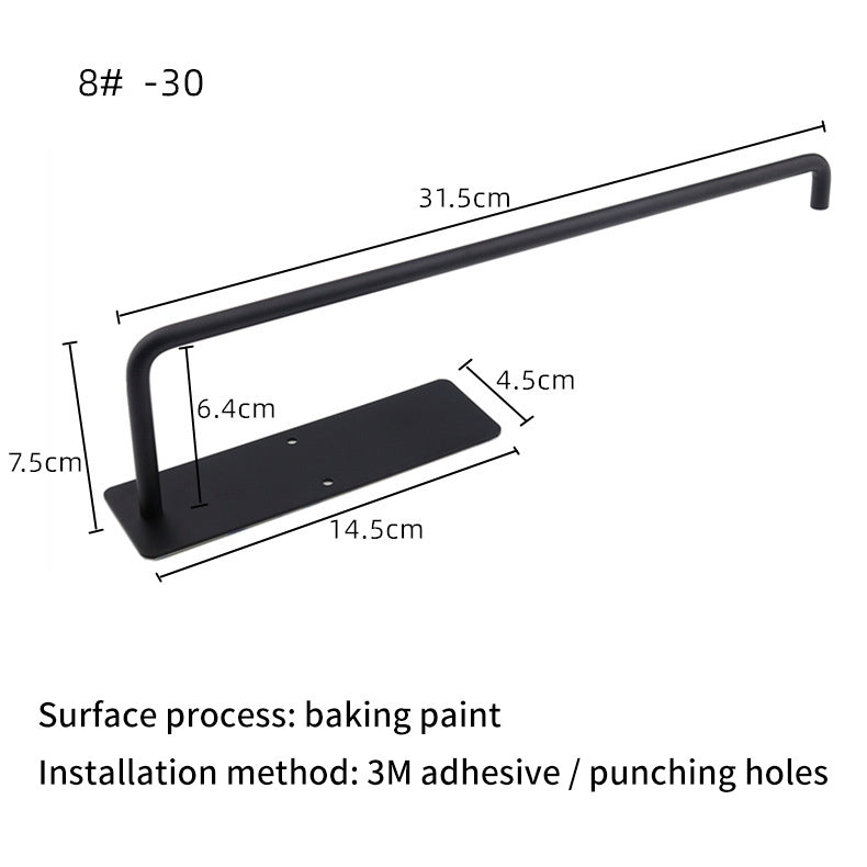 Square Circular Black Perforated Stainless Steel Kitchen Tissue Holder – Cabinet & Roll Organizer