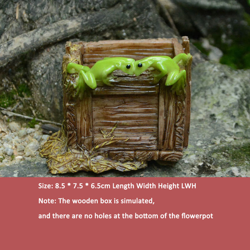 Frog Ornament Creative Flower Pot – Cute Micro Landscape Toad Garden Decoration