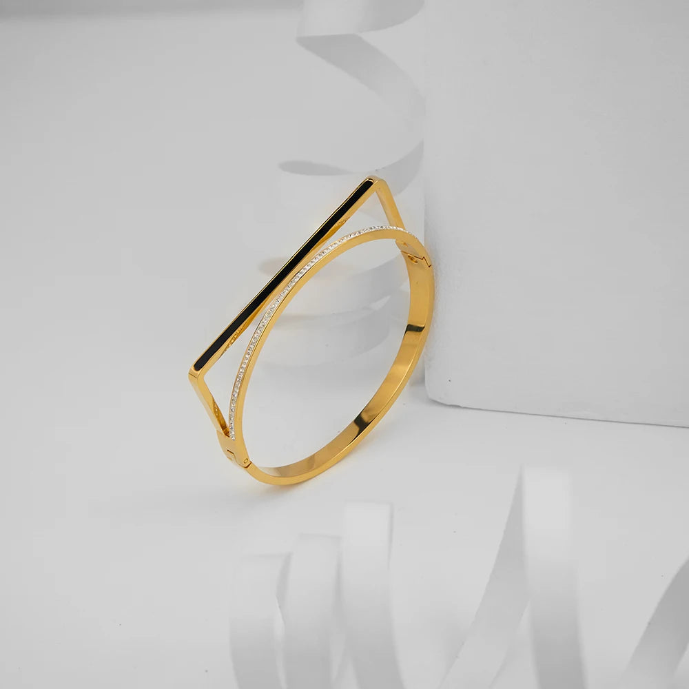 Stainless Steel Cuff Bracelet for Women – Trendy Elegant Stainless Steel Cuff Bracelet Jewelry