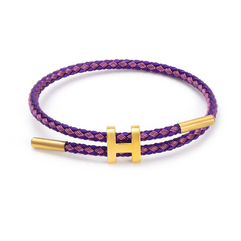 Stainless Steel Wire Rope Bracelet – 3D Adjustable Titanium Steel Waterproof Rope Bracelet for Men