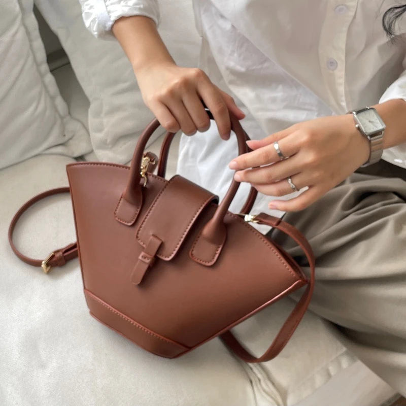 Vintage Shell Bags for Women – Luxury Designer PU Handbags & Small Shoulder Messenger Bag