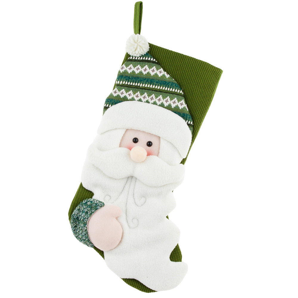 Christmas Hanging Decorations – Candy & Gift Socks, Green Holiday Stockings for Gifts