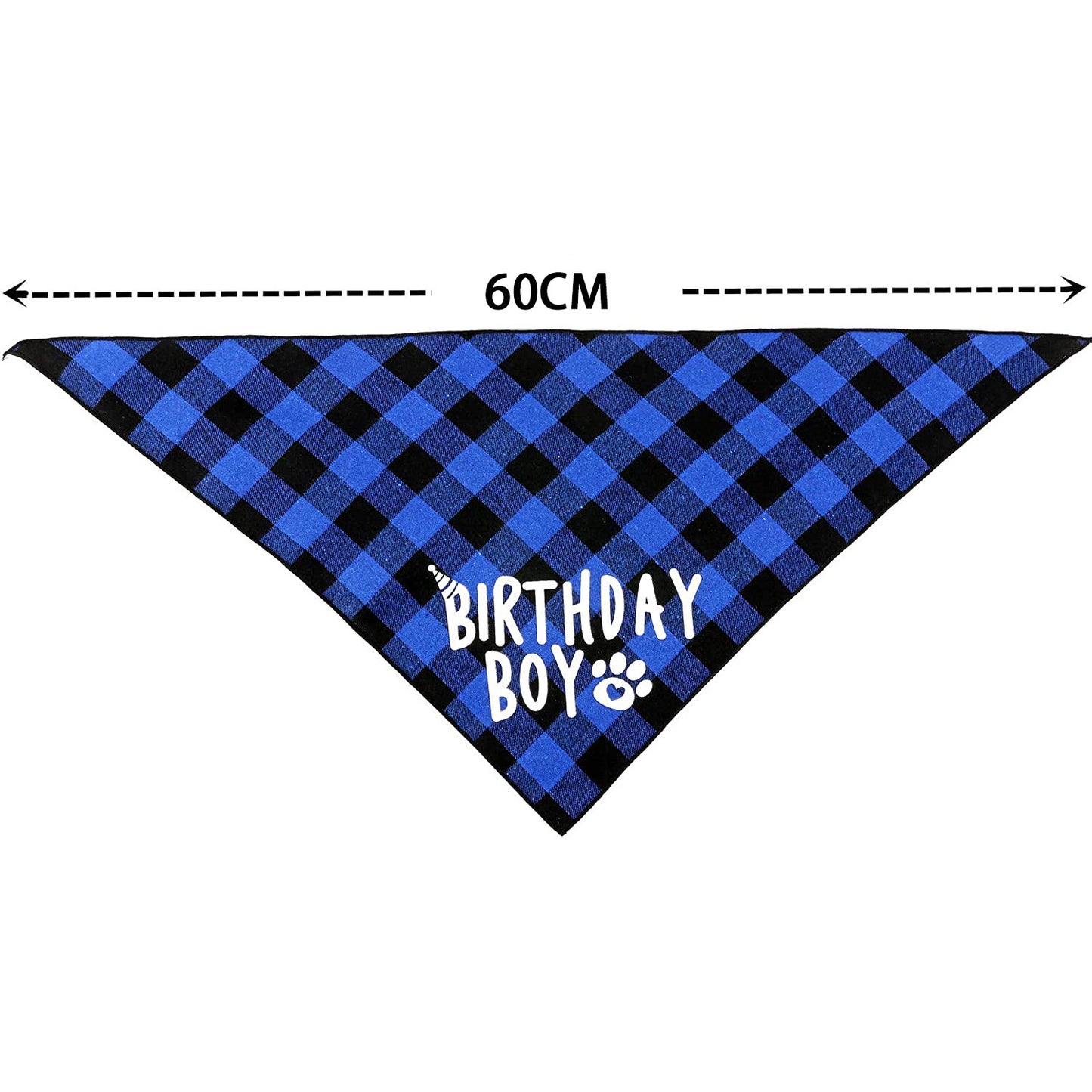 Pet Birthday Set – Triangle Scarf & Hat Party Decoration Outfit for Dogs & Cats
