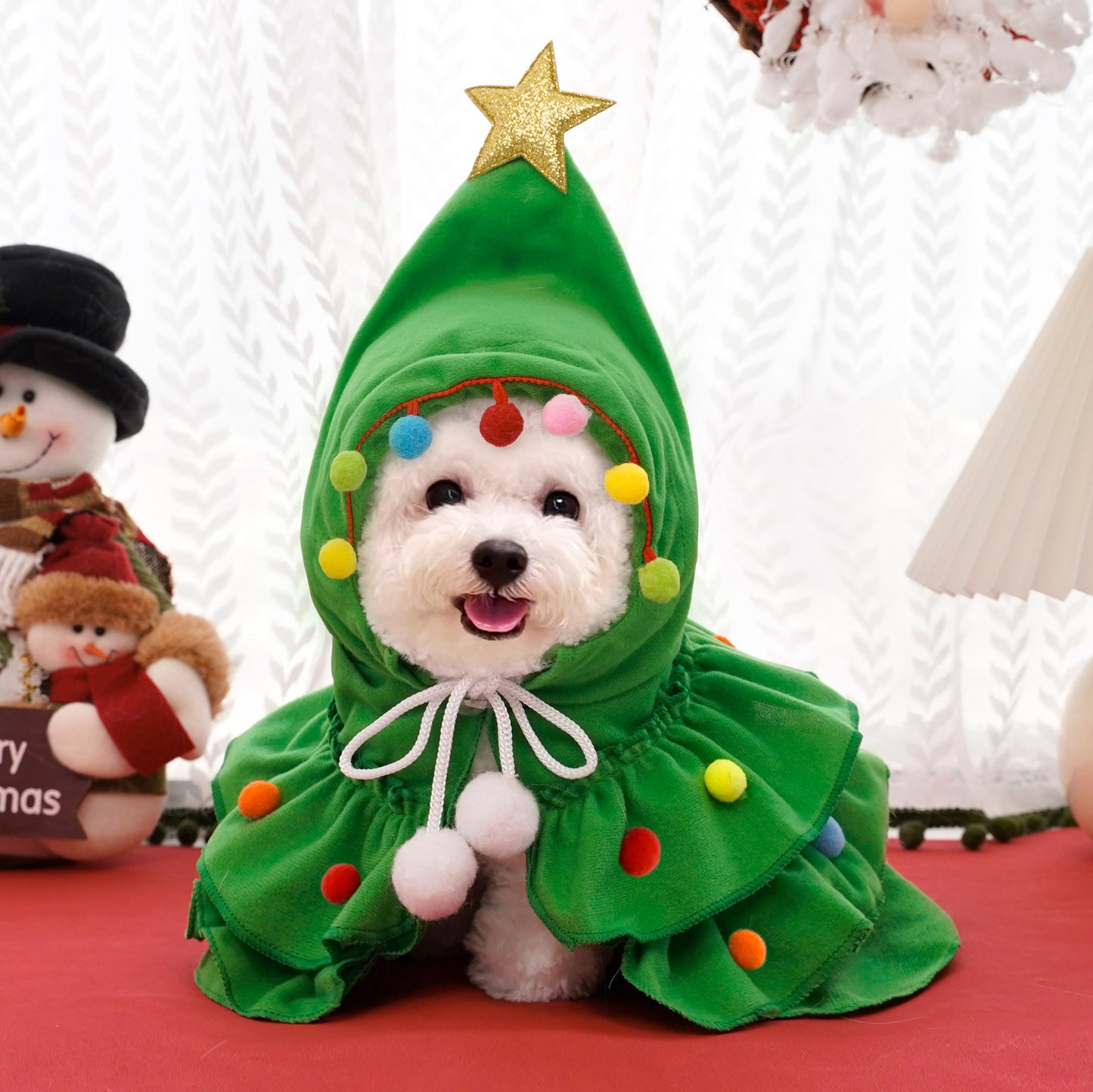 Christmas Cloak Pet Dog Transformation Outfit – Holiday Costume for Dogs