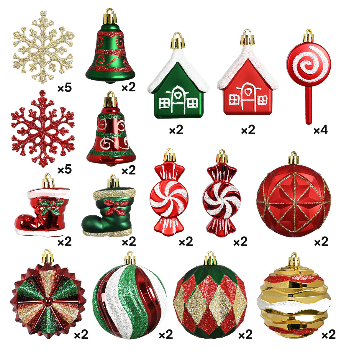 Christmas Plastic Ball Set – Holiday Party Decorations & Hanging Pendants for Festive Home Decor
