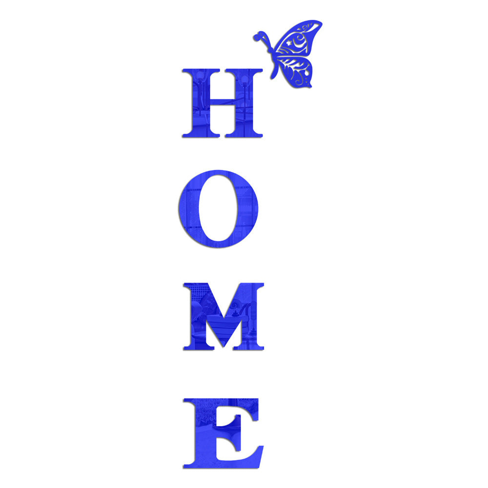 Butterfly Acrylic Mirror Wall Stickers – DIY Home Background Wall Decor Letters for Porch & Living Room