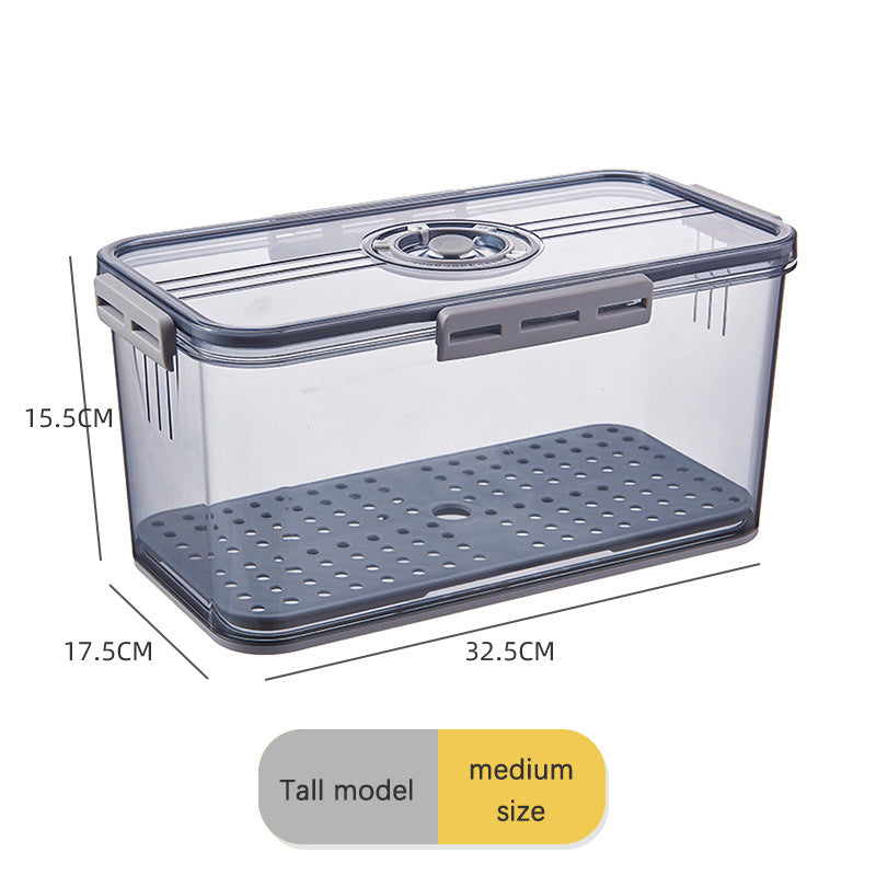 Large Capacity Transparent Refrigerator Storage Box – Food Grade Plastic Kitchen Organizer & Sealed Preservation Container