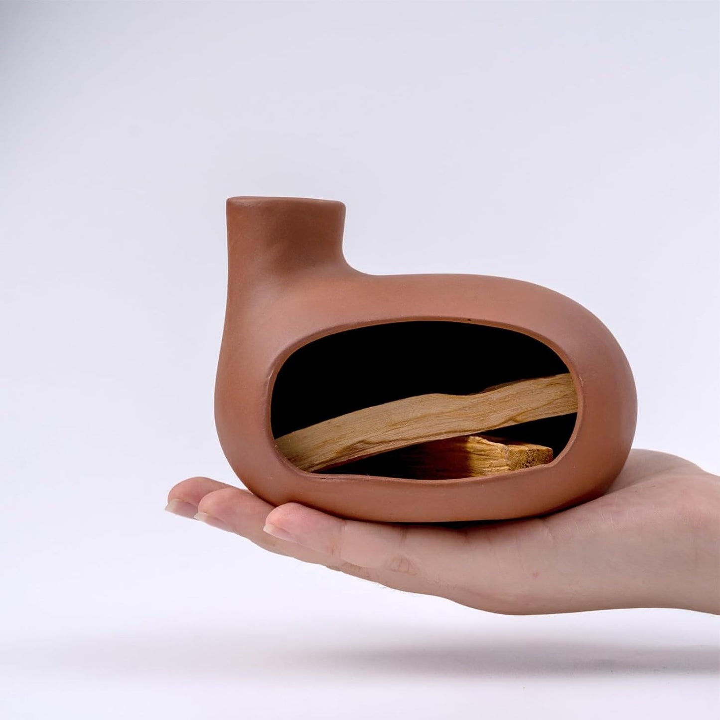 Ceramic Incense Burner with Palo Santo & Sage – Aromatherapy Home Décor Gift