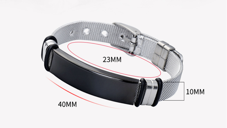 Titanium Men’s Bracelet – Hip Hop Stainless Steel Couple DIY Cross Jewelry for Men