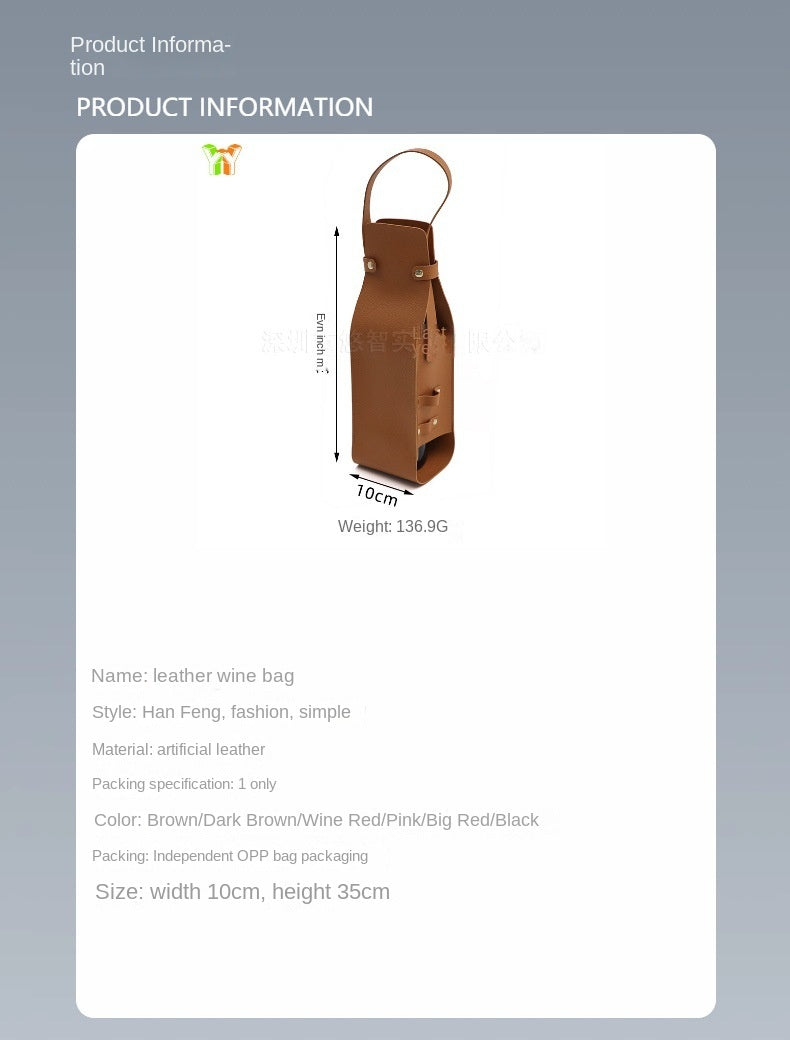 Wine Tote Bag with Leather – Portable Wine & Champagne Carrier for Picnics