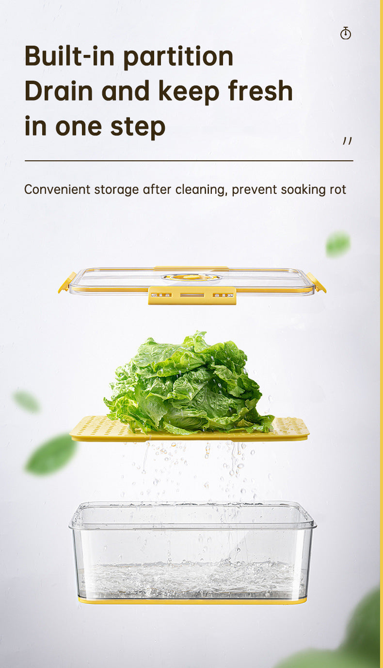 Large Capacity Transparent Refrigerator Storage Box – Food Grade Plastic Kitchen Organizer & Sealed Preservation Container
