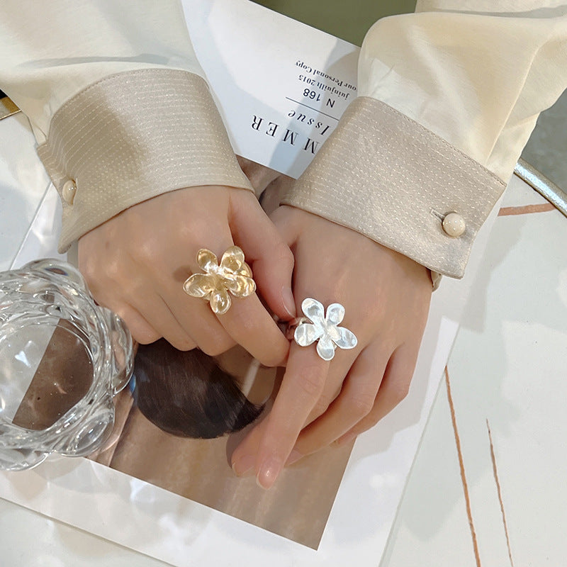 Irregular Chunky Gold Silver Rings for Women Men – Adjustable Fashion Jewelry