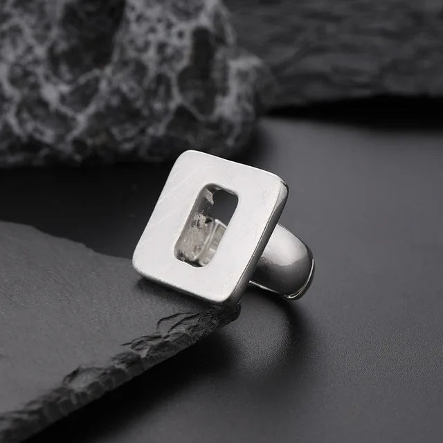 Irregular Chunky Gold Silver Rings – Adjustable Fashion Jewelry for Women & Men