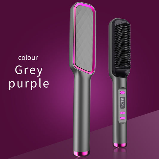Electric Hair Straightener – LCD Dual-Purpose Negative Ion Hair Comb & Curling Stick for Home & Salon