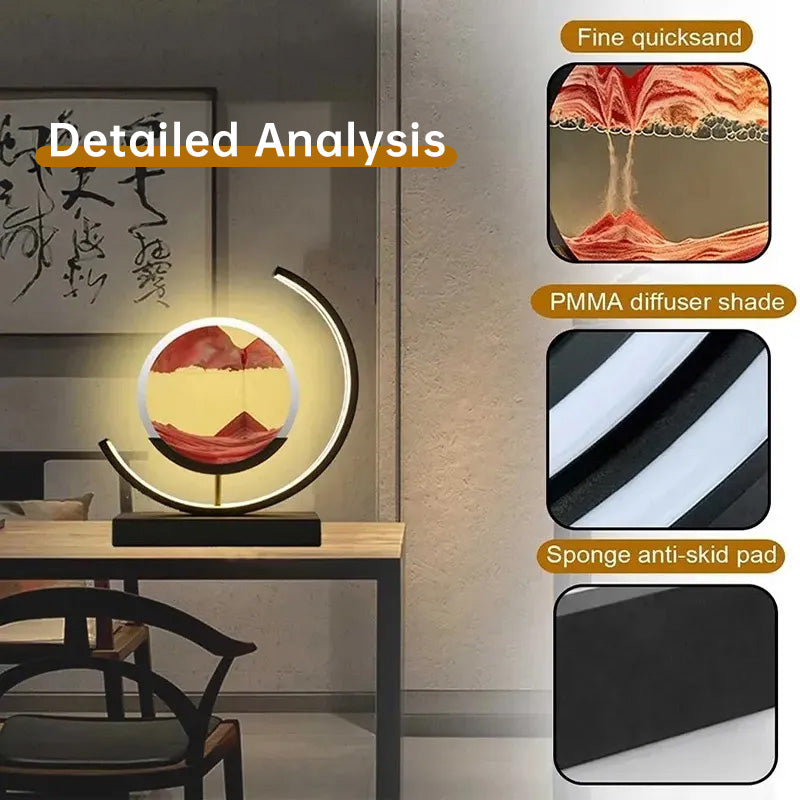 LED Flowing Sand Painting Lamp – Night Light for Home & Unique Gift Idea