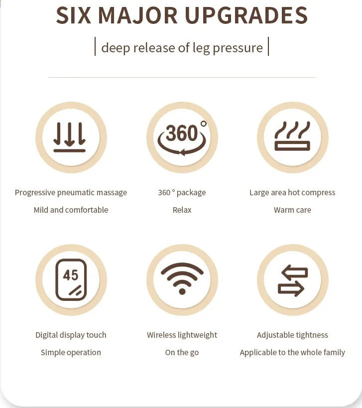 Electric Air Pressure Calf Massager – Multifunctional Air Wave Leg Massage Device