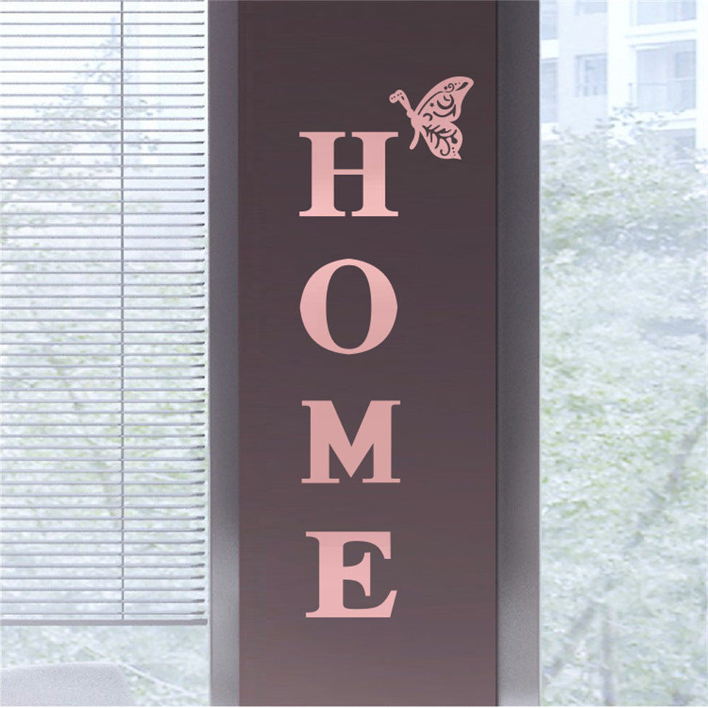 Butterfly Acrylic Mirror Wall Stickers – DIY Home Background Wall Decor Letters for Porch & Living Room