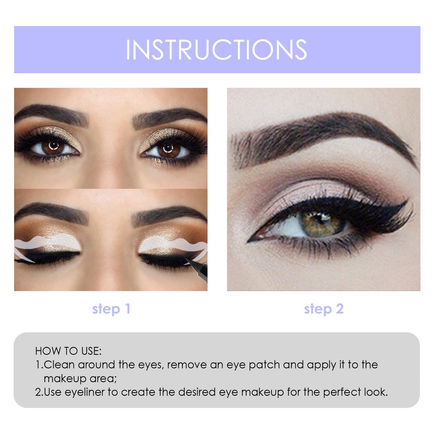 Beginner Eyeliner Assist Template – Quick Eye Makeup Tool for Perfect Winged Liner - Lazy Beauty Essential - Easy Eyeliner Guide for Flawless Eye Makeup