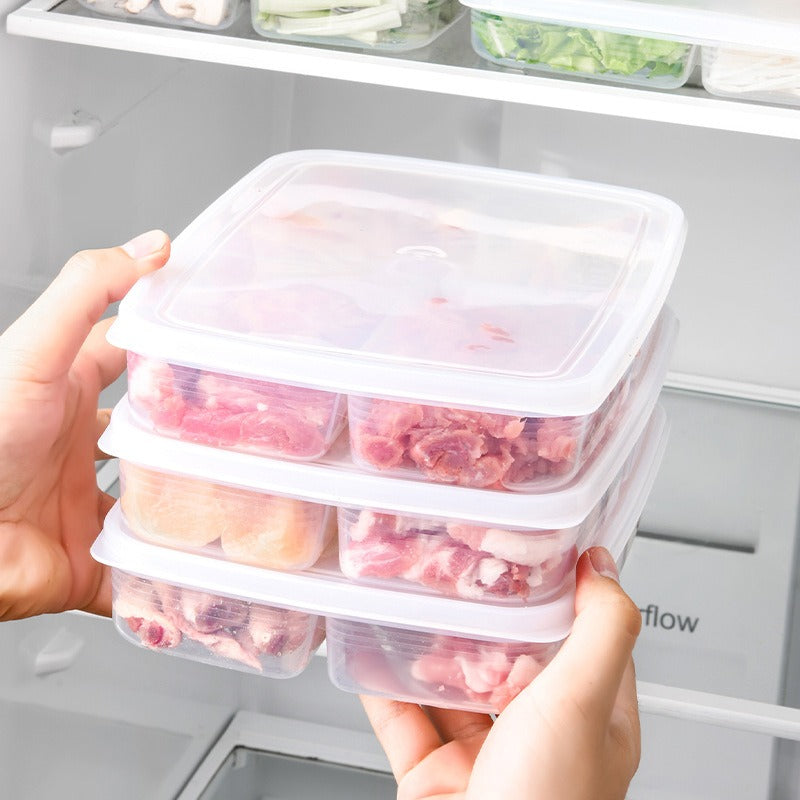 Food Compartmentalized Fresh Box – Refrigerator Storage Box with Lid for Sealed Organization