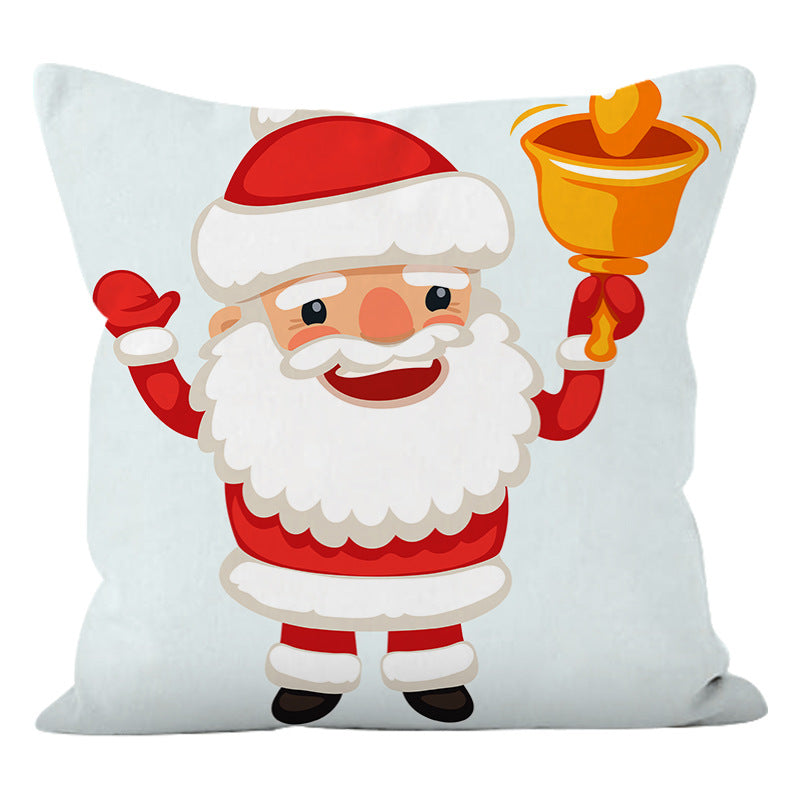 Santa Claus Printed Pillow Cover – Super Soft Holiday Cushion for Home Sofa & Christmas Party Decoration