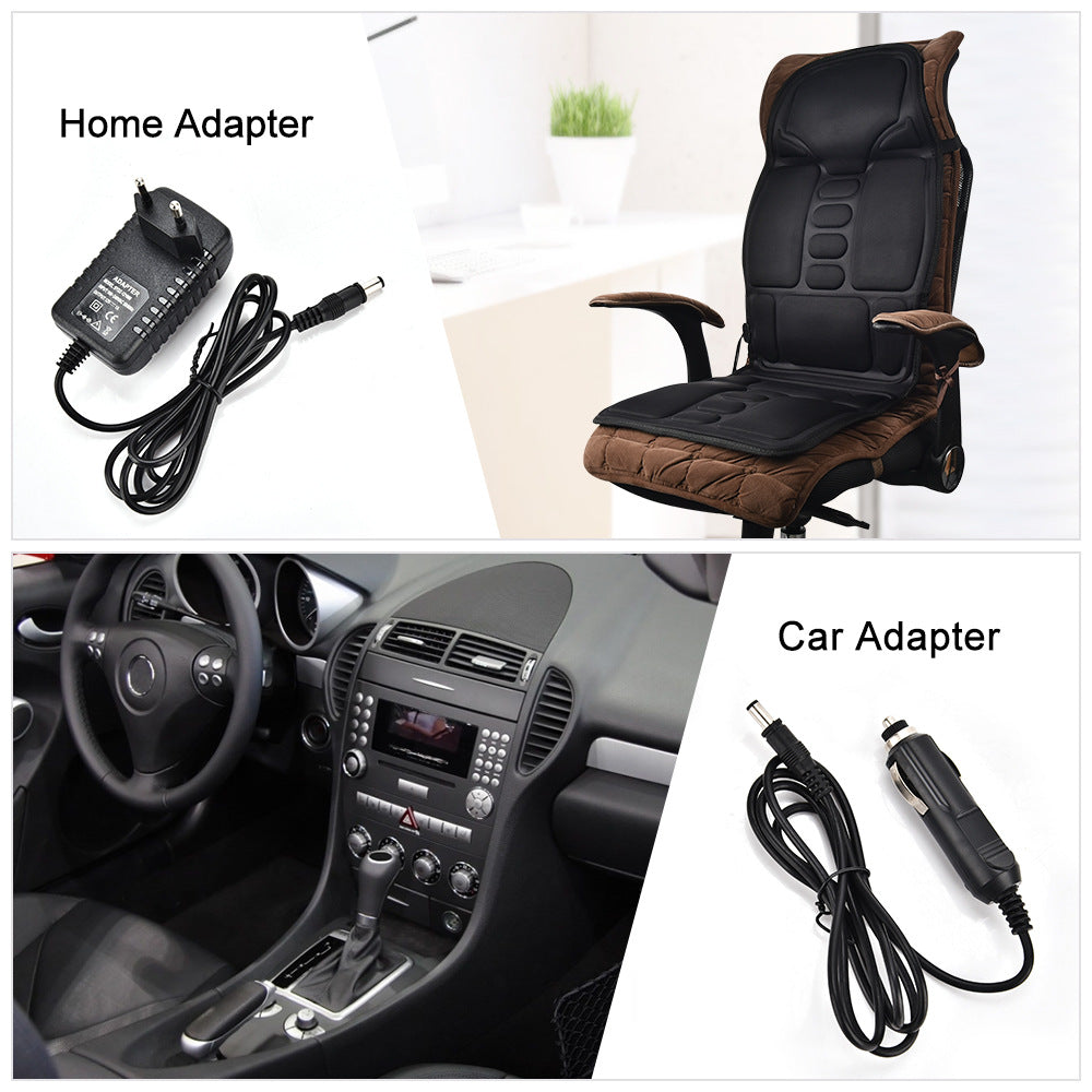 HISOME Car & Home Heating Massage Cushion – Dual-Use Seat Warmer Plug-In Cushion