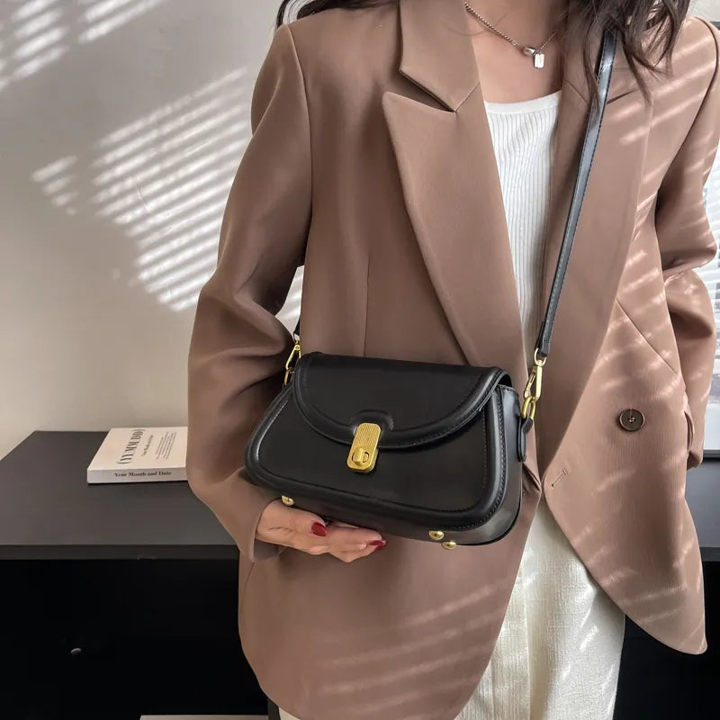 Flap Small Crossbody Bags for Women – Spring Designer Fashion Trend Leather Underarm Bag