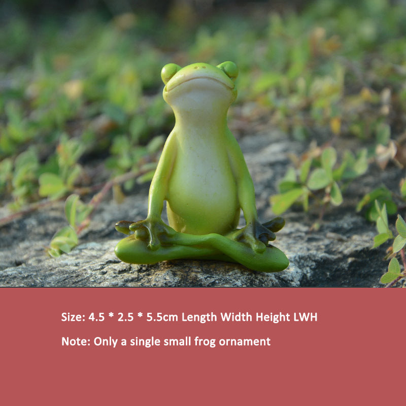 Frog Ornament Creative Flower Pot – Cute Micro Landscape Toad Garden Decoration