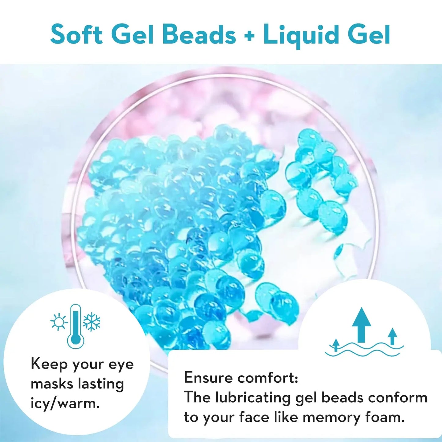 Cooling Gel Eye Mask – Reusable Hot & Cold Pack for Puffiness, Dark Circles & Eye Care