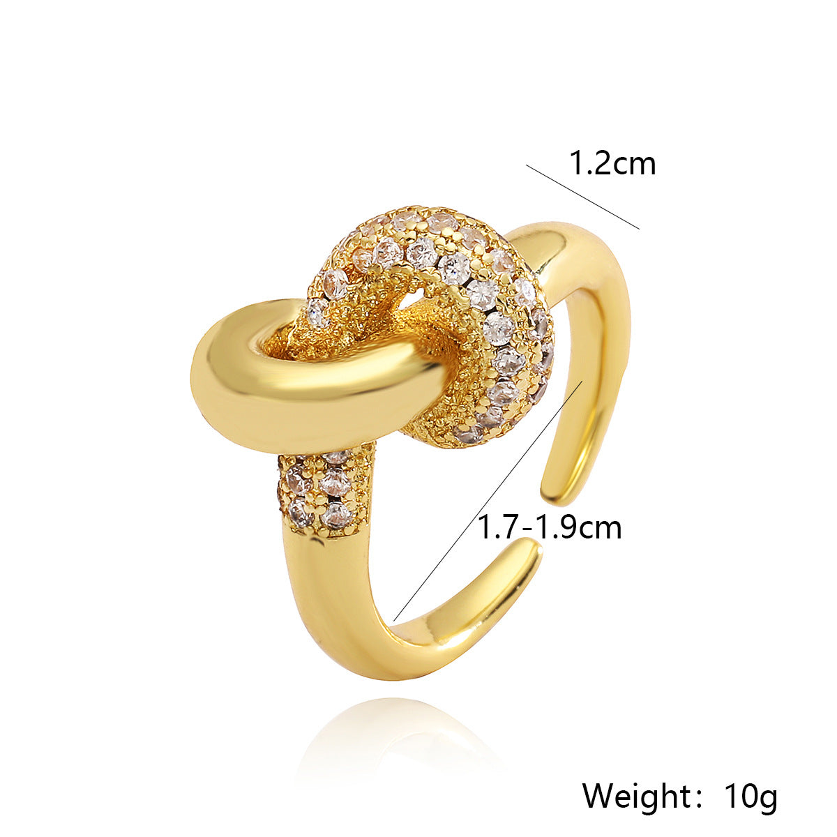 European and American Luxury High-End Ring for Women – Niche Geometric Adjustable Open Ring