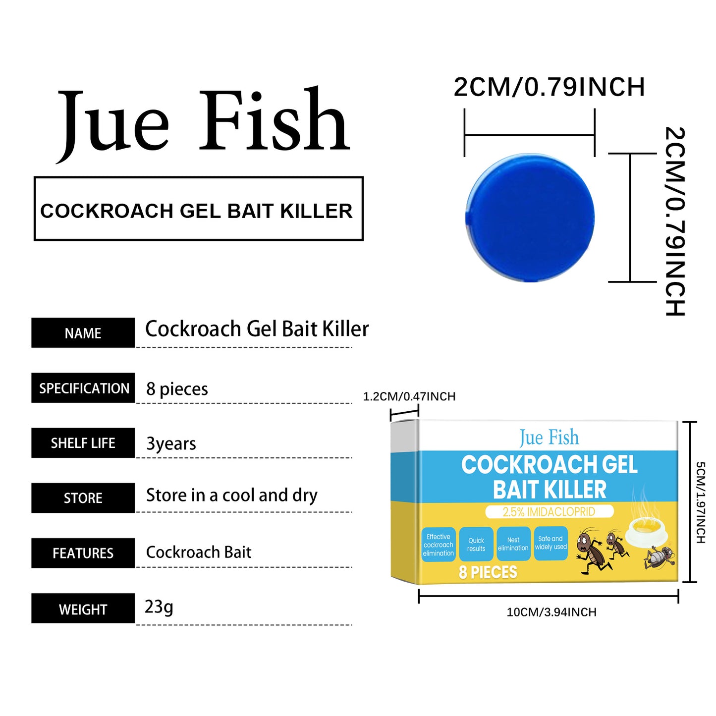 Kill Cockroach Glue Bait – Powerful Odor-Free Cockroach Killer for Kitchen, Bedroom & Living Room